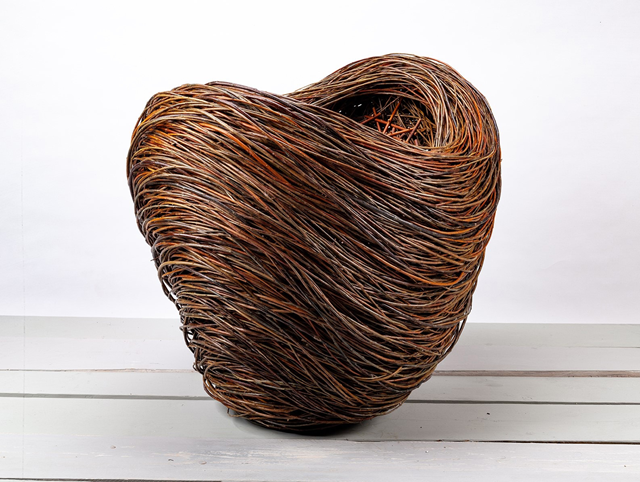 Sue Kirk's Boulder Form 2 features in Woven in the Field, a new exhibition opening next month at Rugby Art Gallery and Museum.