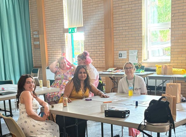 (centre) The Mayor of Rugby, Cllr Nooria Sayani, joined (right) I Am IChronic founder and director Stevie-Jayne Farrell at Friday's wellbeing and connection event.