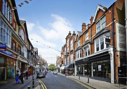 Picture of a street in Rugby