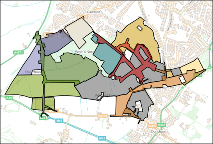 Diagram showing location of planning application R25/0896